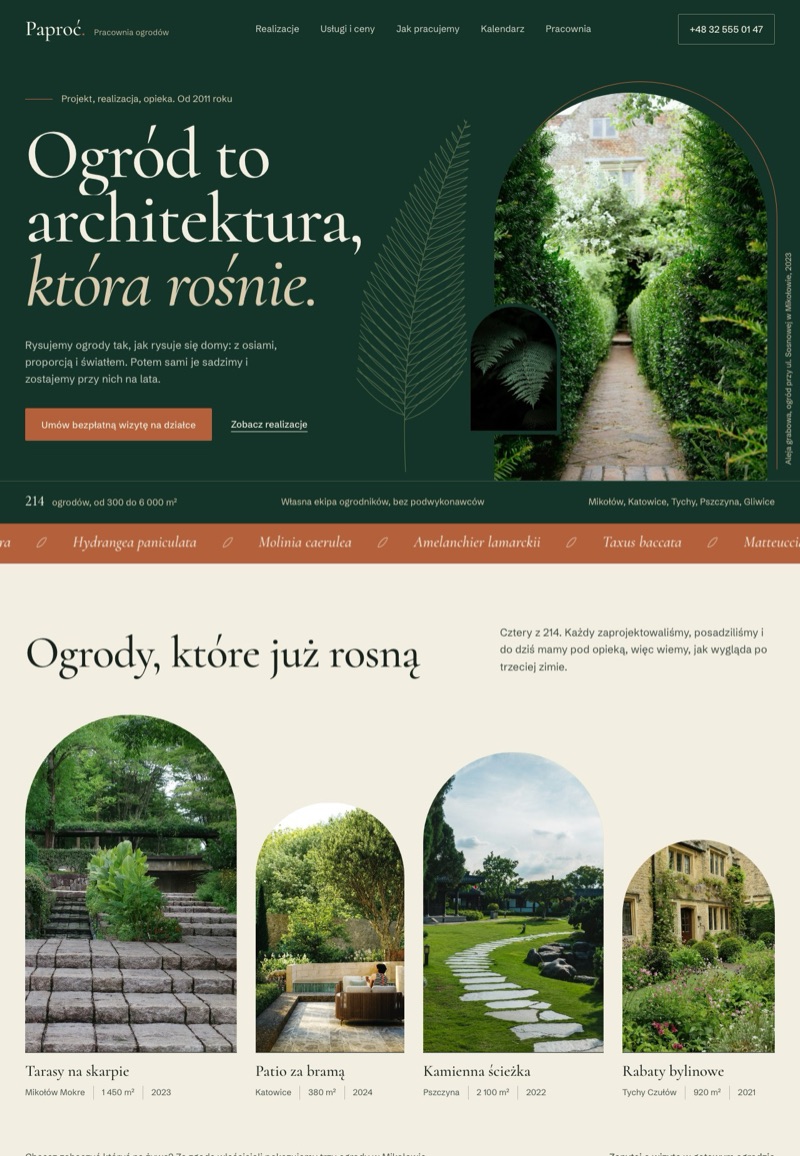 Przykładowa strona: Ogrody